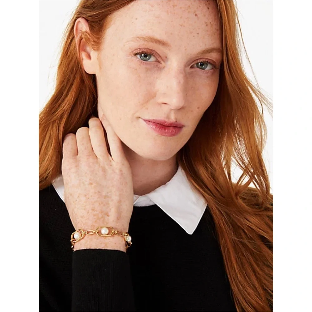 KATE SPADE • Gold Glamorous Strands Pearl Bracelet - Picture 2 of 6